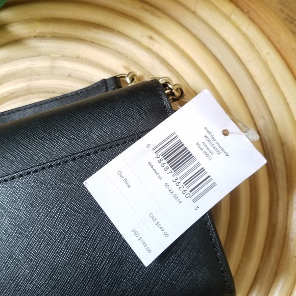 Kate Spade Small Flap Phone Crossbody Black Camero - Picture 3 of 9